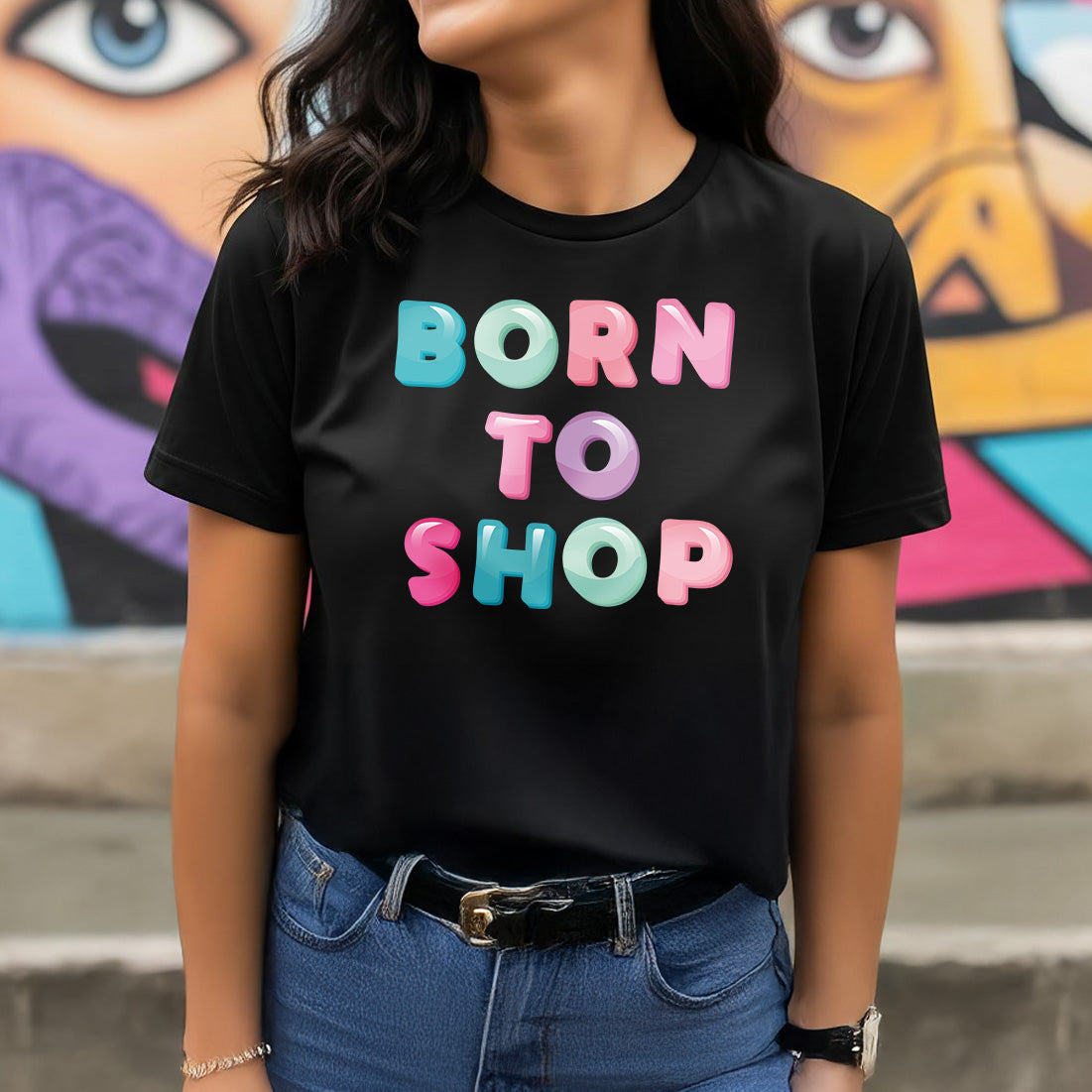 Born To Shop Womens Tee - El Designer - Custom Merch