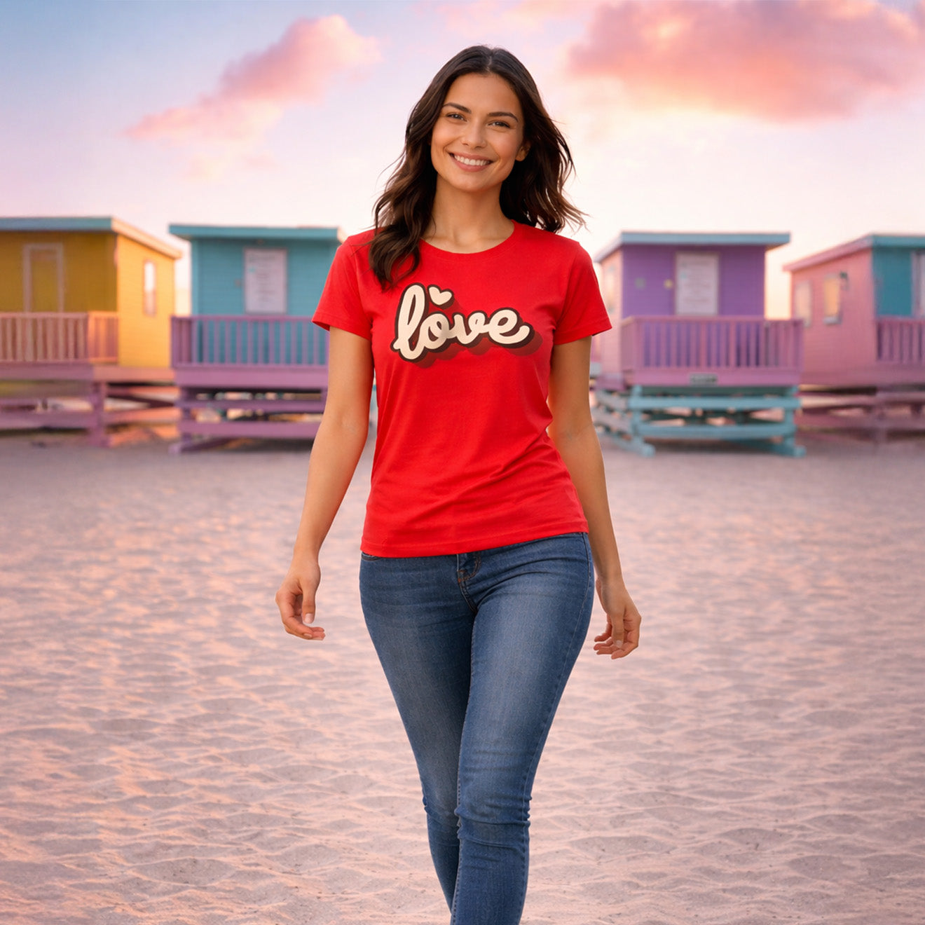 Love Womens Tee - El Designer - Custom Merch