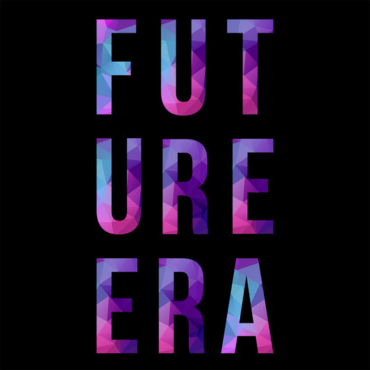 Geometric 'FUTURE ERA' text on a black background