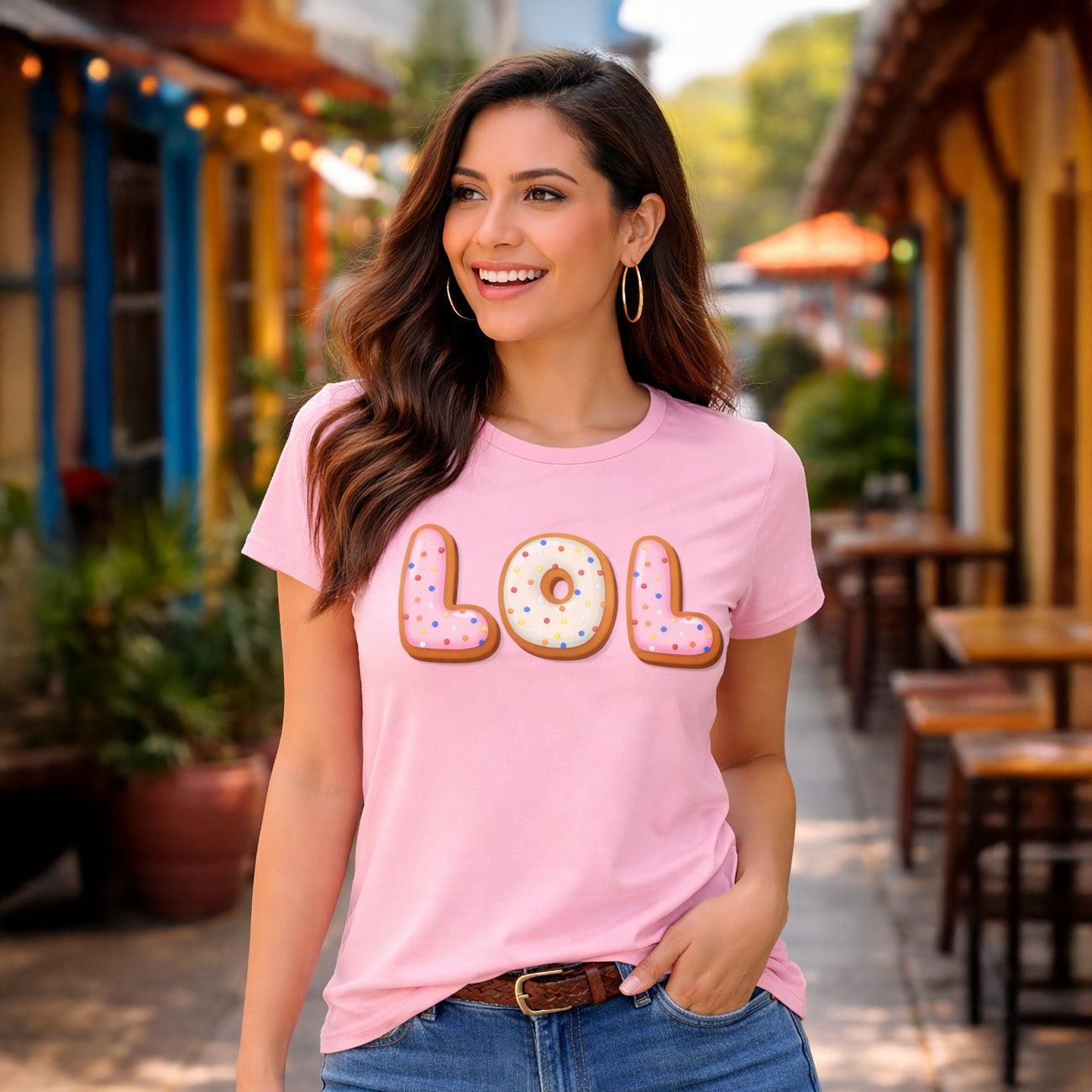 LOL Donut Womens Tee - El Designer - Custom Merch