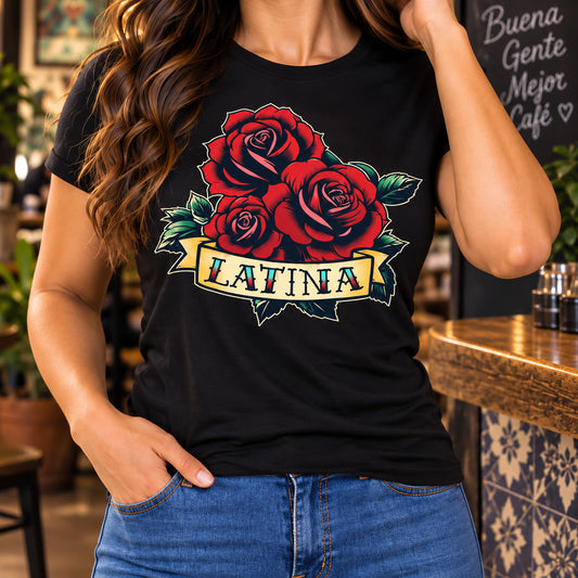 Latina Rosa Ladies Tee - El Designer - Custom Merch