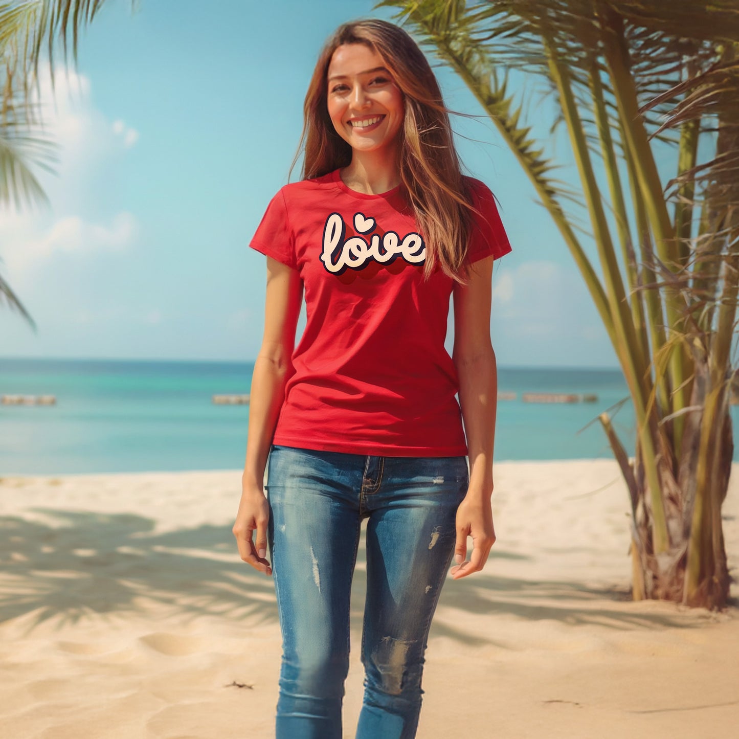Love Womens Tee - El Designer - Custom Merch