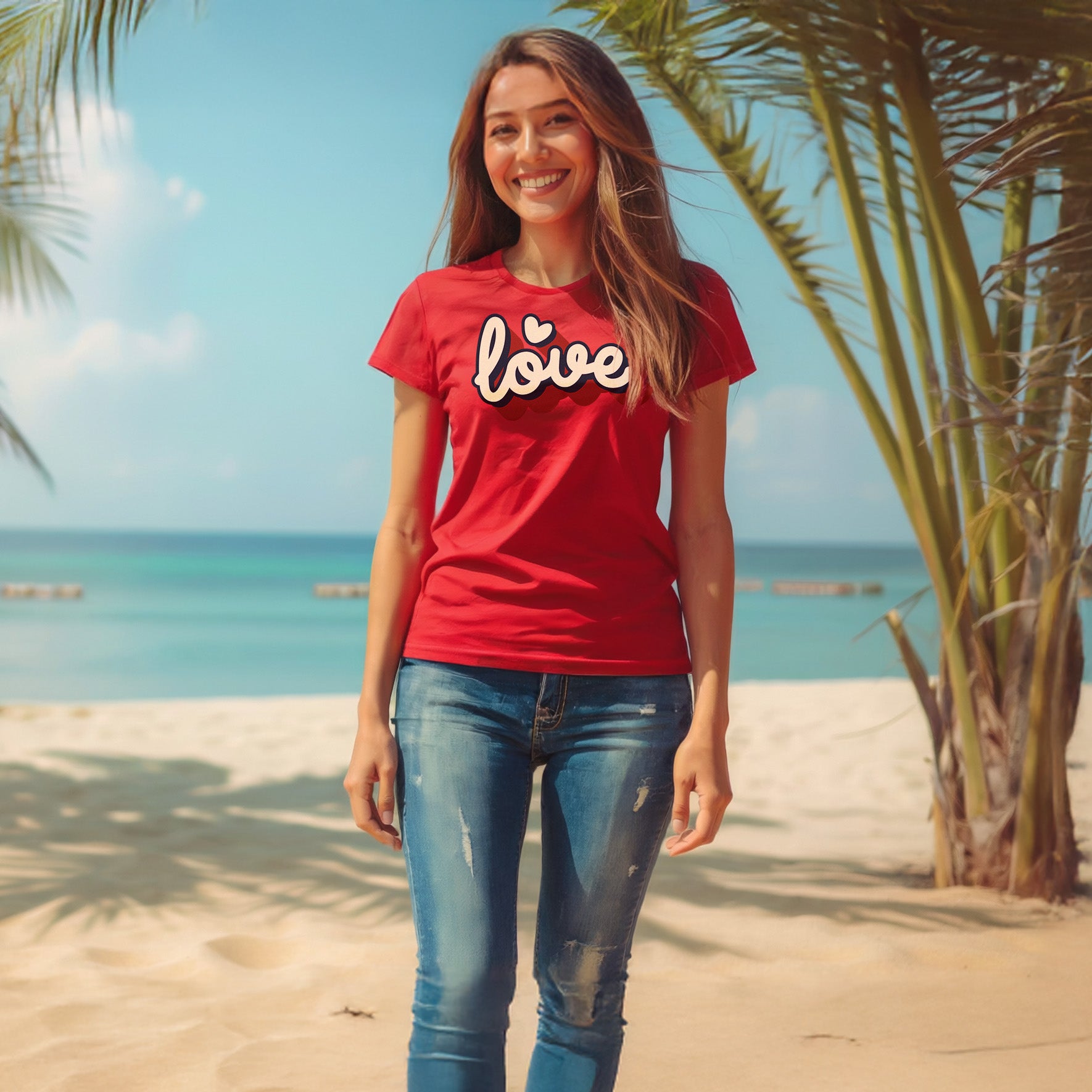 Love Womens Tee - El Designer - Custom Merch